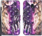 Voor Nokia 1.3 3D Geschilderd Patroon Horizontale Flip Leren Case met Houder & Portemonnee & Kaartsleuf & Lanyard (Wind Chime Wolf)