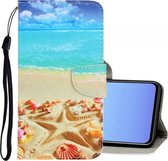 Voor Vivo V17 / V19 (Indonesië) 3D Gekleurde Tekening Horizontale Flip PU Leren Case met Houder & Kaartsleuven & Portemonnee (Pentagram)