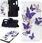 3D Gekleurde Tekening Patroon Horizontale Leren Flip Case voor Huawei P30 Lite, met Houder & Kaartsleuven & Portemonnee (Vlinders)