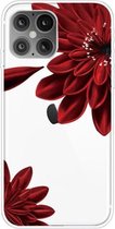 Voor iPhone 12/12 Pro Pattern TPU beschermhoes, kleine hoeveelheid aanbevolen voor lancering (rode bloem)