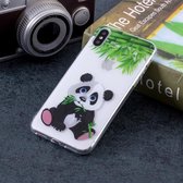 Zacht TPU-hoesje met panda-patroon voor iPhone X / XS