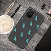 Voor Galaxy A91 & S10 Lite Cartoon dier patroon schokbestendig TPU beschermhoes (zwarte dinosaurussen)