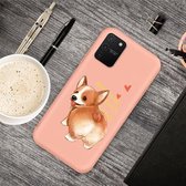 Voor Galaxy A91 & S10 Lite Cartoon Animal Pattern Shockproof TPU beschermhoes (Orange Corgi)