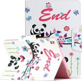 Voor iPad 5 Geschilderd Patroon Horizontale Flip Leren Case met Houder (Panda)