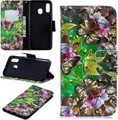 3D Gekleurde Tekening Patroon Horizontale Flip Leren Case voor Samsung Galaxy A20 & A30, met Houder & Kaartsleuven & Portemonnee (Bananenblad)