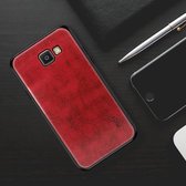 MOFI PC + TPU + PU lederen beschermende achterkant van de behuizing voor Galaxy J7 Prime 2 (rood)