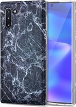 Voor Samsung Galaxy Note10 TPU glanzend marmeren patroon IMD beschermhoes (donkergrijs)