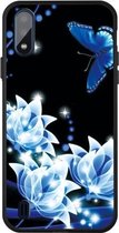 Voor Galaxy A01 Pattern Printing Embossment TPU Mobile Case (Orchid Butterfly)