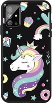 Voor Galaxy S20 + Pattern Printing Embossment TPU Mobile Case (Candy Unicorn)