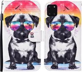 Voor Samsung Galaxy A81 / M60s / Note 10 Lite Gekleurde Tekening Patroon Horizontale Flip Leren Case met Houder & Kaartsleuven & Portemonnee (Bril Hond)