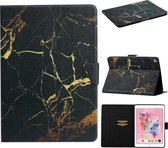 Voor iPad 10.2 / 10.5 TPU horizontale flip lederen tas met houder en kaartsleuf en slaap- / wekfunctie (zwart goud)