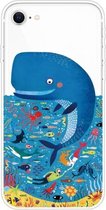 Voor iPhone SE 2020/8/7 patroon TPU beschermhoes (walvis zeebodem)