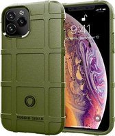 Voor iPhone 12 Pro Max volledige dekking schokbestendig TPU-hoesje (legergroen)