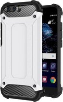 Voor Huawei P10 Tough Armor TPU + PC combinatiebehuizing (wit)