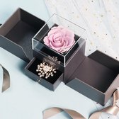 Premium roze roos in geschenkdoos, lange houdbaarheid en stijlvol geschenk - Voor Moederdag | Valentijnsdag | Verjaardag - Zonder sieraad