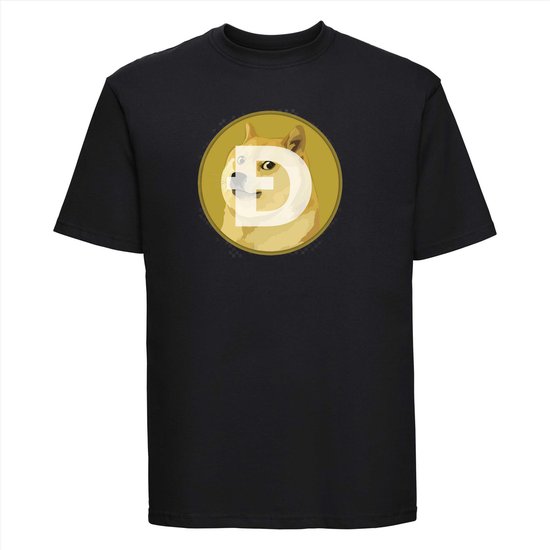 Dogecoin T-shirt zwart | Crypto | Grappig cadeau shirt | Cryptocurrency | Bitcoin | Reddit | Doge Dog meme | Elon Musk | To the moon | Maat XL
