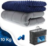 Verzwaringsdeken Voor Personen tussen de 79 en 110kg - 4 Seizoenen Zwaartedeken - Gravity/Weighted Blanket - Incl. Bamboo Minky Deken hoes - 150x200cm