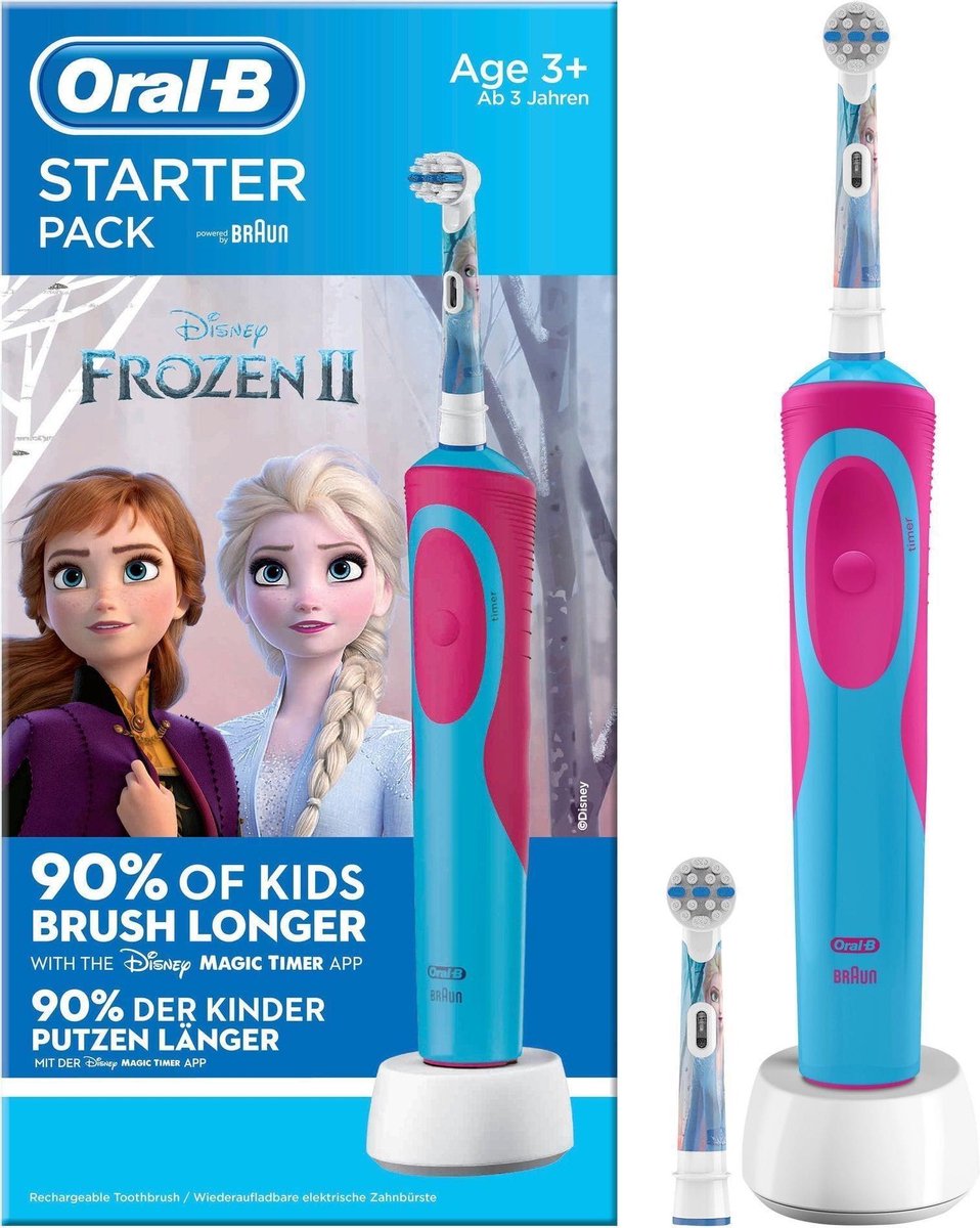 uitdrukken impliceren Kosciuszko Oral-B Vitality Frozen - Elektrische Tandenborstel Voor Kinderen - 1  Handvat en 2... | bol.com