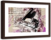 Foto in frame , Abstracte piano ​, 120x80cm , multikleur  , Premium print