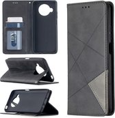 Voor Xiaomi Mi 10T Lite 5G Rhombus Texture Horizontale Flip Magnetische Leren Case met Houder & Kaartsleuven (Zwart)