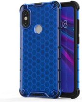 Voor Xiaomi Redmi Note5 / Note5 Pro schokbestendige honingraat pc + TPU-hoes (blauw)