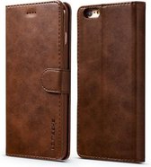 Voor iPhone 6 / 6s LC.IMEEKE Horizontale lederen flip-hoes met kalfsleer, met houder en kaartsleuven en portemonnee (bruin)
