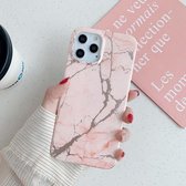 Gilding Marble Pattern Soft TPU beschermhoes voor iPhone 11 (roze)