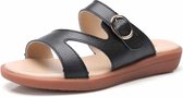 Comfortabele ademende antislip draagbare casual pantoffels sandalen voor dames (kleur: zwart maat: 40)