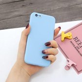 Voor iPhone 7 & 8 Magic Cube Frosted Silicone Shockproof Full Coverage Protective Case (Baby Blue)