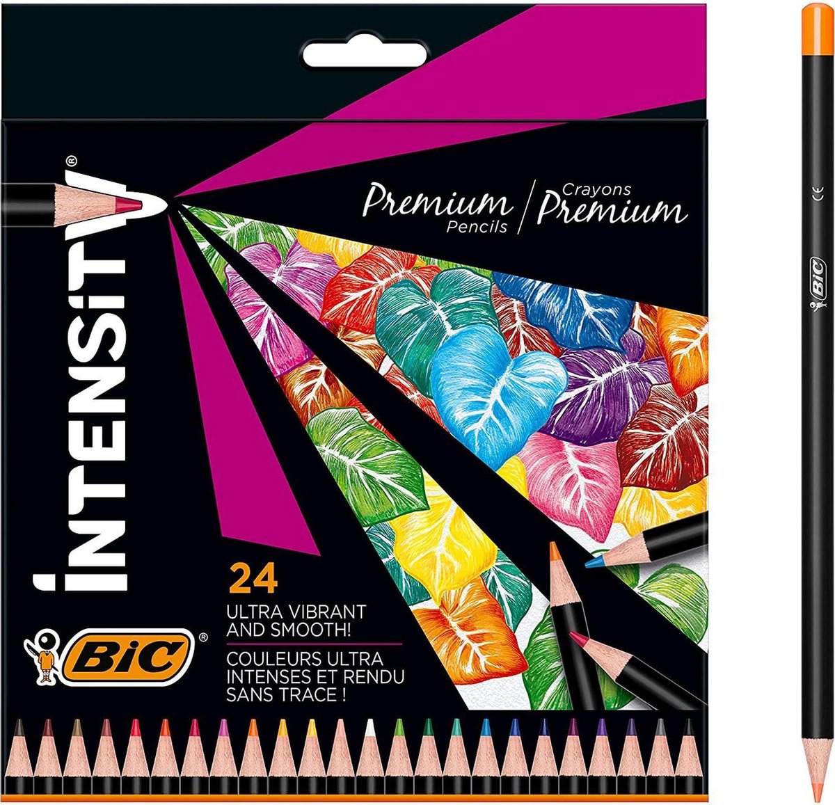 BIC Intensity Premium kleurpotloden voor volwassenen met onbreekbare vulling – Diverse kleuren - Pak van 24