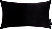Lucy’s Living Luxe sierkussenhoes Velvet CLASSIC - zwart - 50 x 30 cm - kussen - kussens - fluweel - wonen - interieur