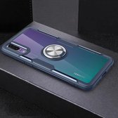 Krasbestendige TPU + acryl ringbeugel beschermhoes voor Huawei P20 (marineblauw)