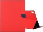 GOOSPERY FANCY DAGBOEK Horizontale flip PU lederen tas met houder & kaartsleuven en portemonnee voor iPad Air (2020) (rood)
