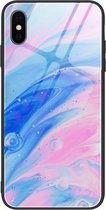 Voor iPhone X Marble Pattern Glass beschermhoes (DL05)