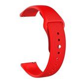 20 mm universele verticale graan omgekeerde gesp vervangende riem horlogeband (rood)