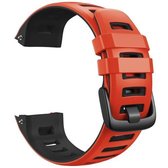 Voor Garmin Instinct / Instinct Esports Tweekleurige siliconen vervangende horlogeband (rood + zwart)
