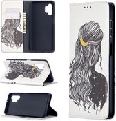 Voor Samsung Galaxy A32 5G Gekleurde Tekening Patroon Onzichtbare Magnetische Horizontale Flip PU Lederen Case met Houder & Kaartsleuven & Portemonnee (Meisje)