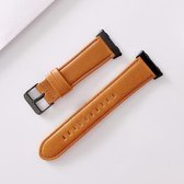 Voor OPPO horloge 41 mm gewoon geweven lederen vervangende band horlogeband (bruin)