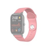22mm voor Huami Amazfit GTS siliconen vervangende horlogeband (girly roze)