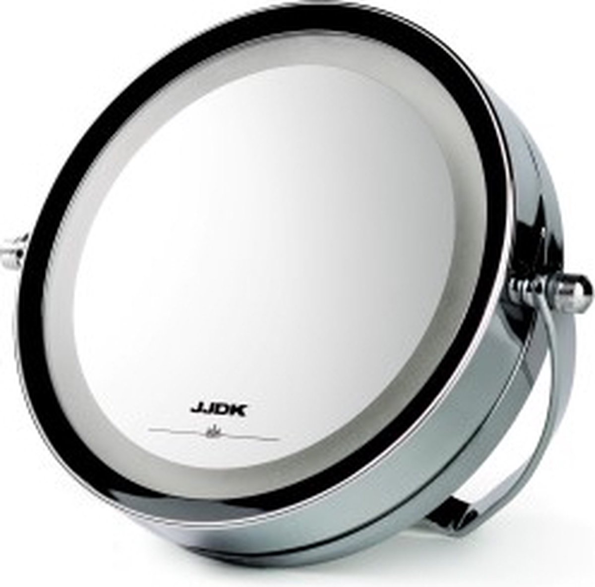 Jjdk Make-upspiegel Luxe Led 18 Cm 5x Vergroting Chroom Zilver