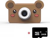 D9 8.0 megapixellens Mode dunne en lichte mini digitale sportcamera met 2.0 inch scherm & beervorm beschermhoes en 16G geheugen voor kinderen