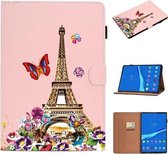 Voor Lenovo Tab M10 Plus TB-X606F Pure Kleur Schilderen Horizontale Flip Leren Case met Kaartsleuven & Houder & Slaap / Wekfunctie (Iron Tower)