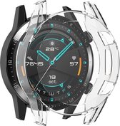 Let op type!! Voor Huawei Watch GT2 46mm Full Coverage Watch Protective Case with Screen (Transparent White)