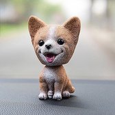 Hoogwaardige Schudden Hond Auto Ornamenten Harsen Mooie Corgi Hond Cartoon Hond Nieuwjaarsgeschenken met Dubbelzijdig Plakband
