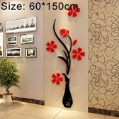 Creatieve Vaas 3D Acryl Stereo Muurstickers TV Achtergrond Muur Gang Woondecoratie, Grootte: 60 * 150cm