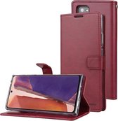 Voor Samsung Galaxy Note20 GOOSPERY BLUE MOON Crazy Horse Textuur Horizontale Flip Leather Case Met Beugel & Card Slot & Portemonnee (Wijnrood)