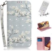 Voor Samsung Galaxy Note20 Ultra 3D Gekleurde Tekening Horizontale Flip Lederen Case met Houder & Kaartsleuven & Portemonnee & Lanyard (Magnolia)