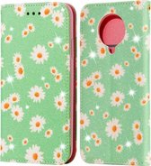 Voor Xiaomi Redmi K30 Pro Glinsterende Daisy Magnetische Horizontale Flip Leren Case met Houder & Kaartsleuven & Fotolijst (Groen)