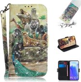 Voor Xiaomi Mi 10T 5G 3D Gekleurde Tekening Horizontale Flip Leren Case met Houder & Kaartsleuven & Portemonnee & Lanyard (Zoo)