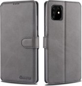 Voor Samsung Galaxy A81 / Note 10 Lite AZNS Kalfsstructuur Horizontale Flip Leren Case, met Houder & Kaartsleuven & Portemonnee & Fotolijst (Grijs)